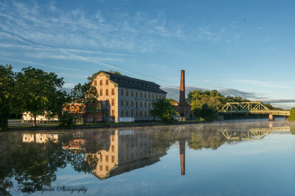 This limestone structure was built in 1844 and ran continuously for 155 years, until it closed 1999. It is now the future home of the Women’s Hall of Fame. Seneca Falls, NY.